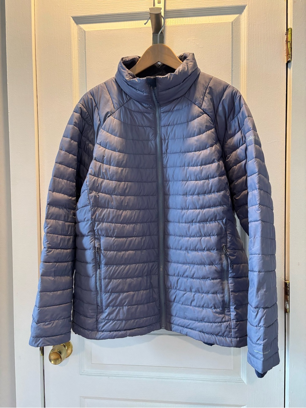 Columbia Women's Light Blue/Amethyst Packable Puffer Jacket